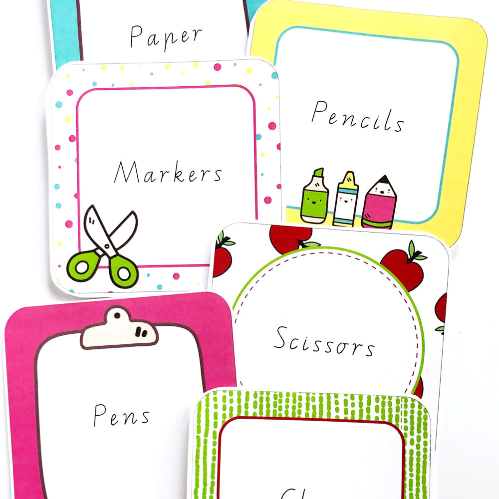 Back To School Classroom and Decoration Bundle - Square Labels - The Printable Place