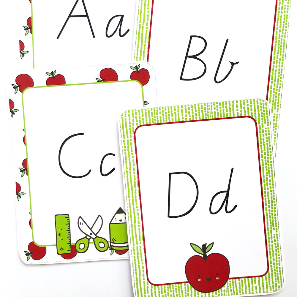 Back To School Classroom and Decoration Bundle - Alphabet Cards - The Printable Place