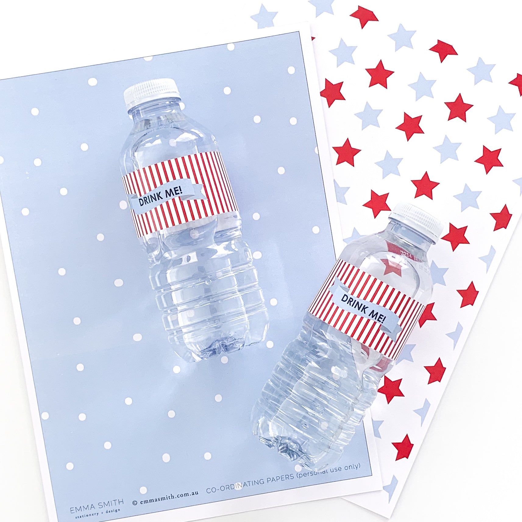 Circus Carnival themed water bottle wraps - The Printable Place