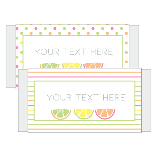 Citrus Summer Personalised Chocolate - The Printable Place