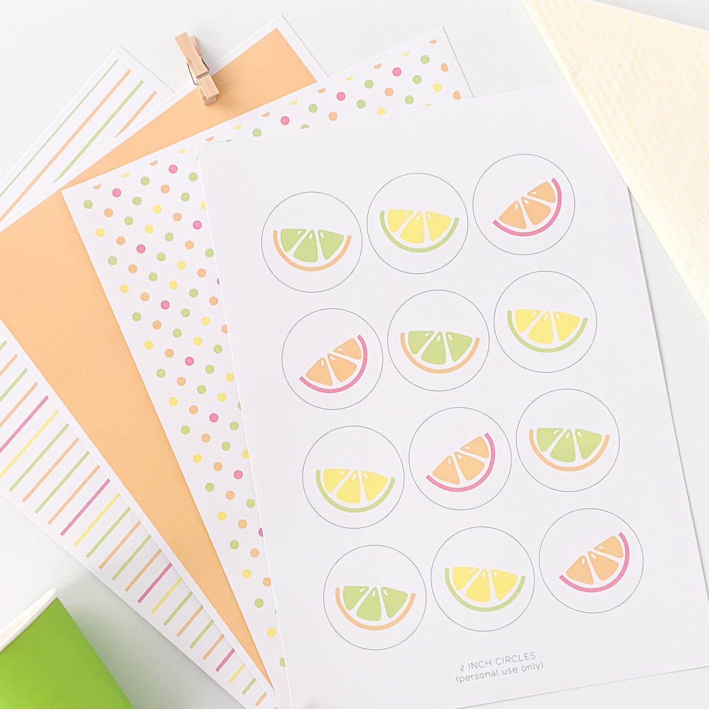 Fruit themed Party Decorations by The Printable Place