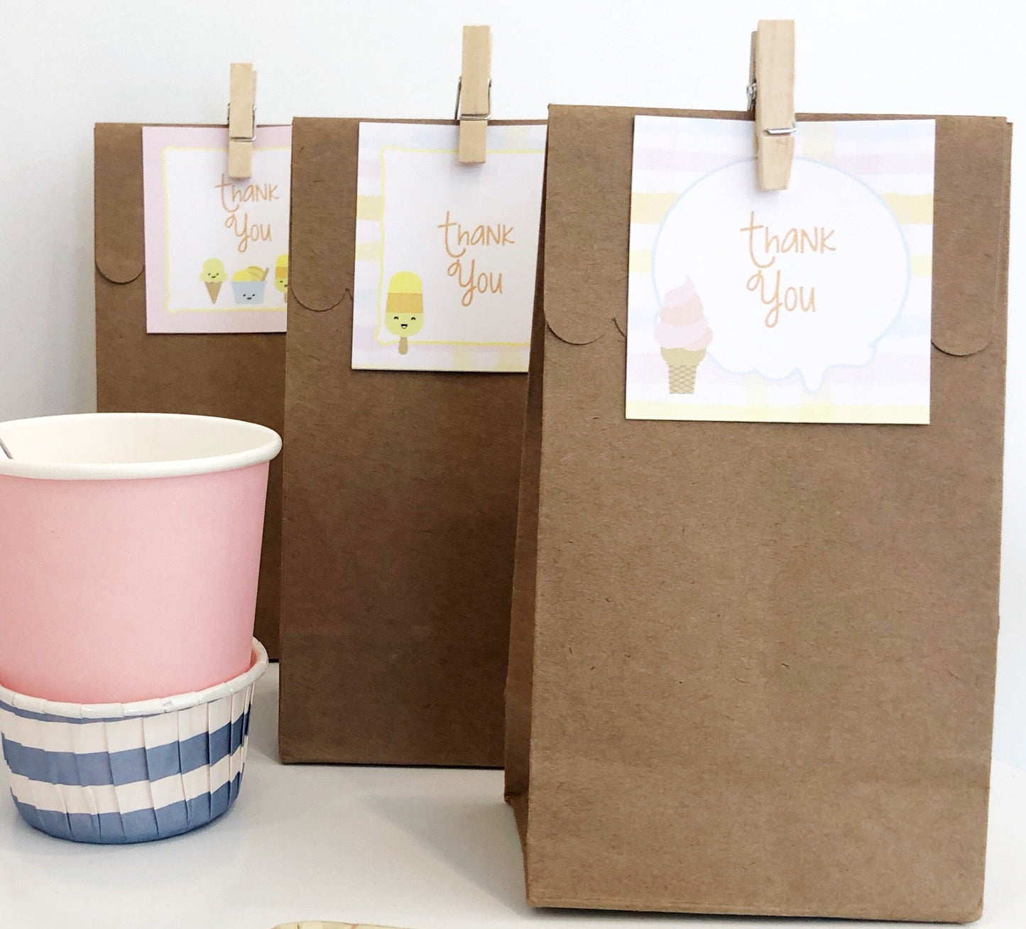 Sorbet Pastel Treat Bags - The Printable Place