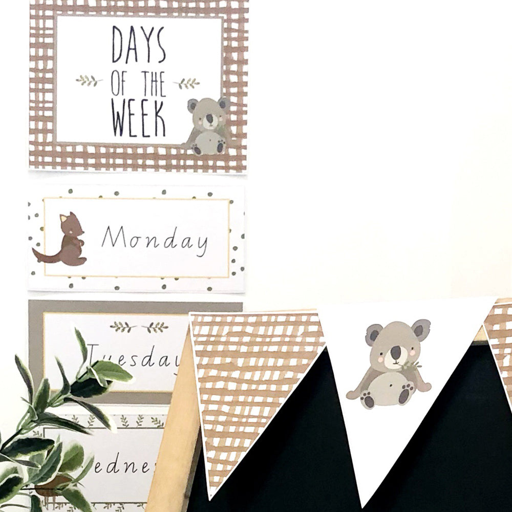 Australian Cuties All Inclusive Classroom Decor Bundle - Days of the week - The Printable Place