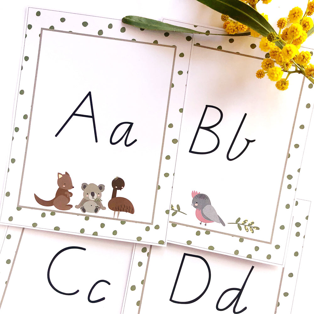 Australian Cuties All Inclusive Classroom Decor Bundle - Alphabet Letters - The Printable Place