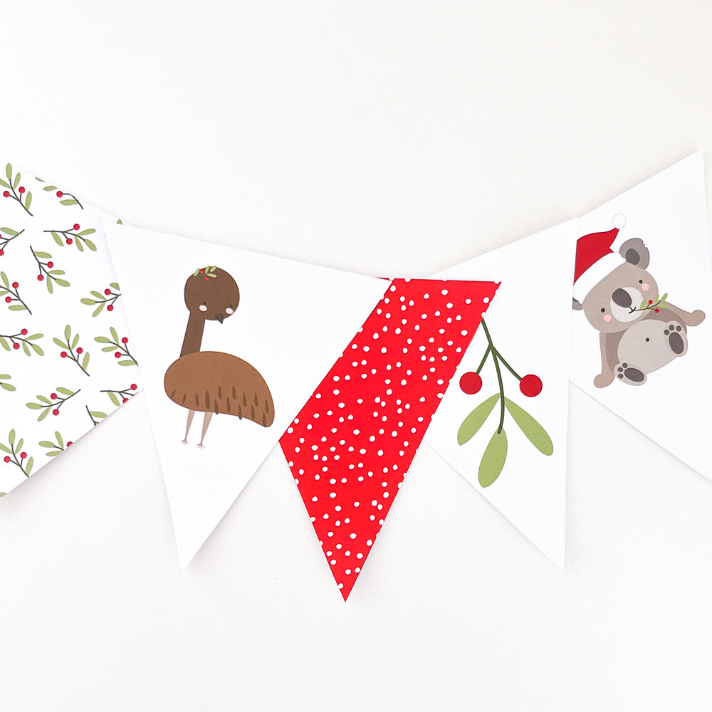 Cute Aussie Animal Christmas Bunting Flags - The Printable Place