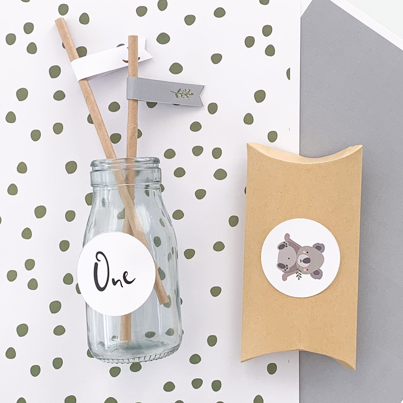 Aussie Cuties with Koala Printable Party Decoration Straw Flags - The Printable Place
