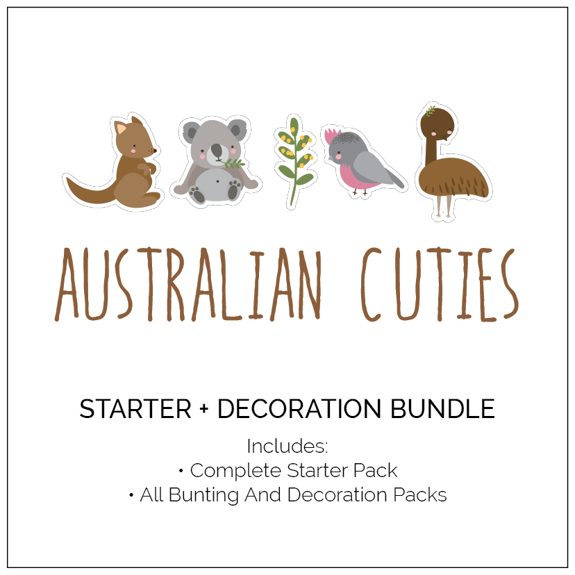 Australian Cuties All Inclusive Classroom Decor Bundle - The Printable Place