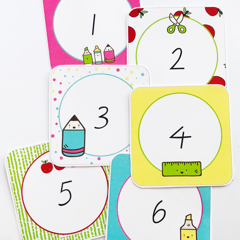 Back to School Classroom Decor Starter Pack - Number Cards - The Printable Place
