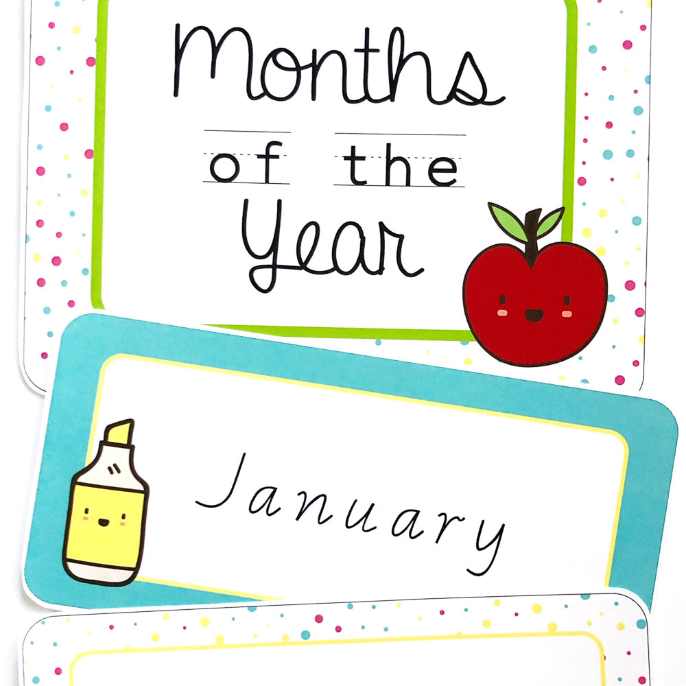 Back To School All Inclusive Classroom Decor Bundle - Months of the Year - The Printable Place