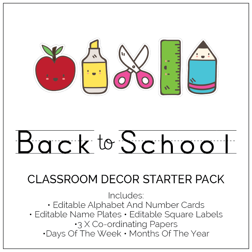Back to School Classroom Decor Starter Pack - The Printable Place