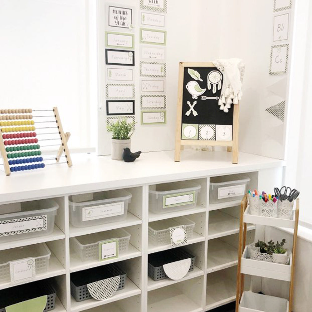 Beautiful Boho All Inclusive Classroom Decor Bundle - Styled Classroom - The Printable Place