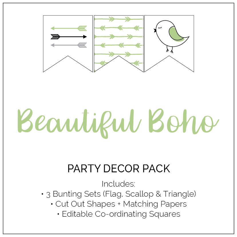 Beautiful Boho Party Decor Pack - The Printable Place