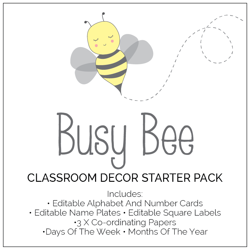 Busy Bee Classroom Decor Starter Pack - The Printable Place