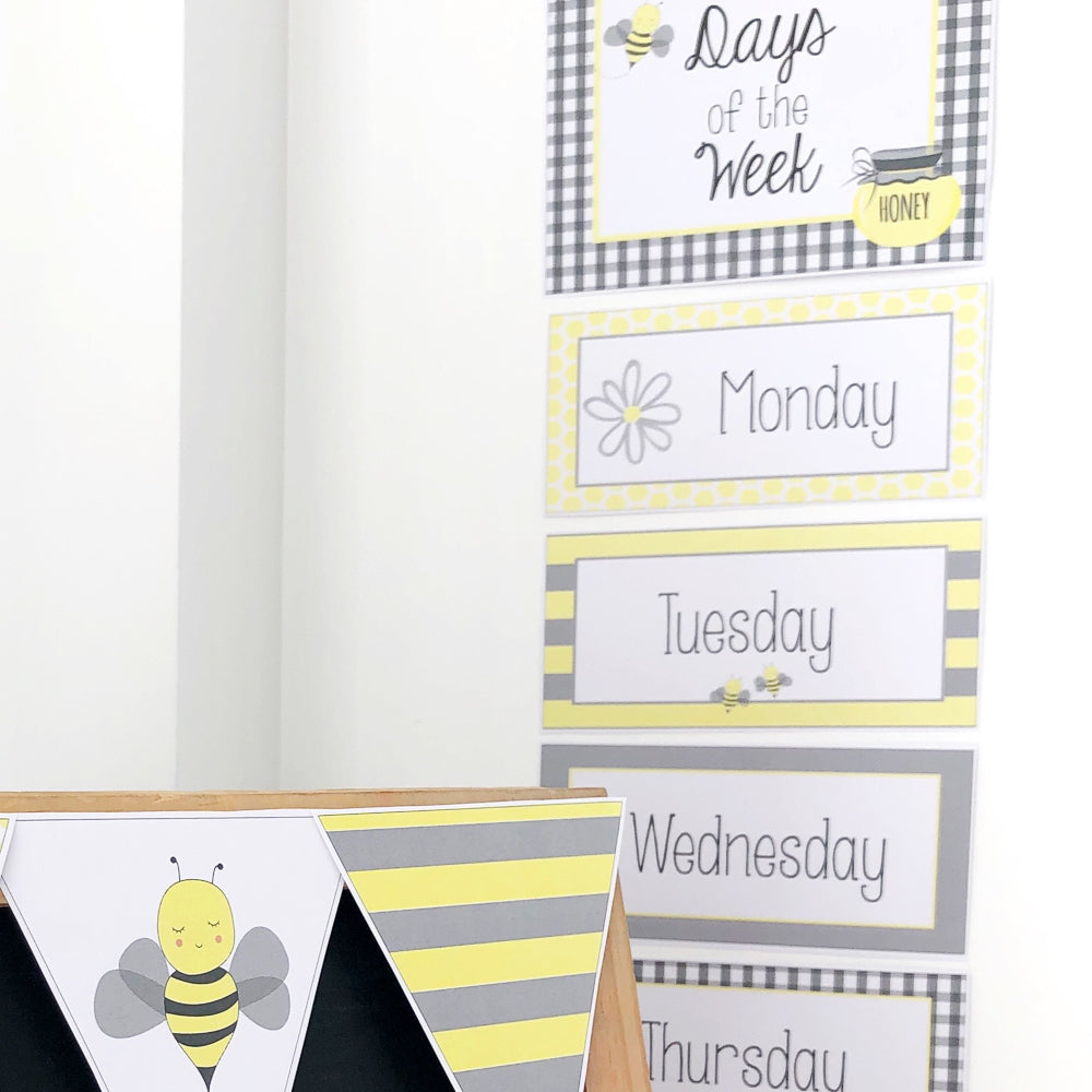 Yellow Bee Theme Classroom - The Printable Place