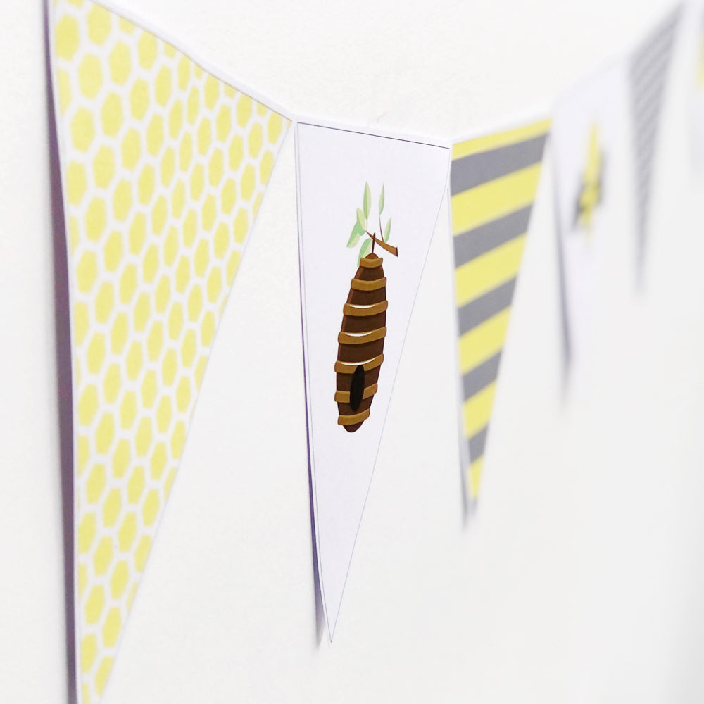 Honey Bee Theme Bunting - The Printable Place
