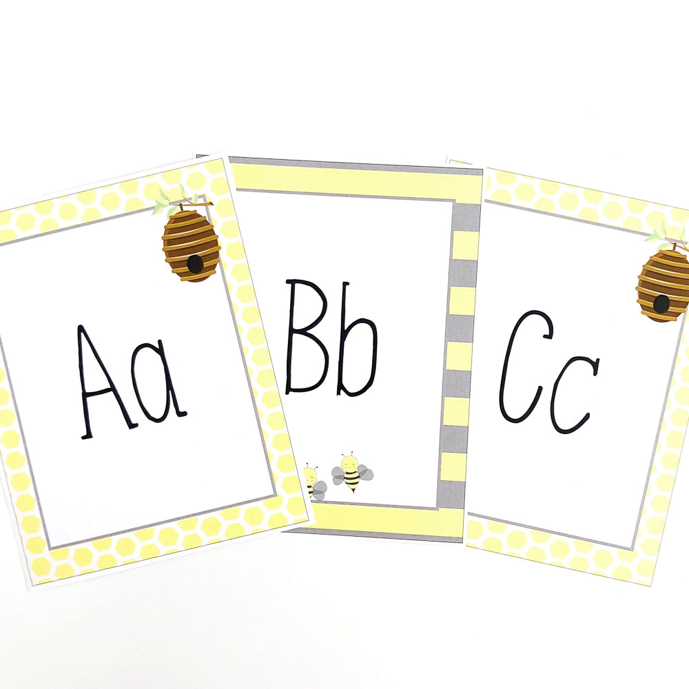 Bee Theme Alphabet for classroom - The Printable Place