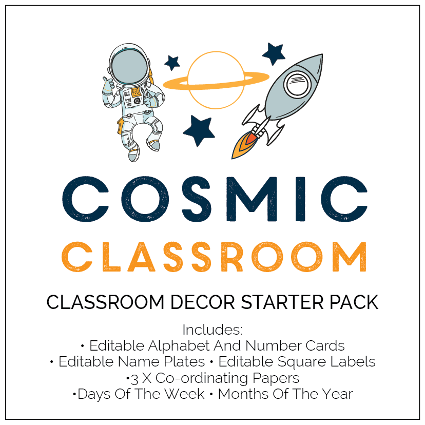 Cosmic Classroom Space themed Classroom decor - The Printable Place