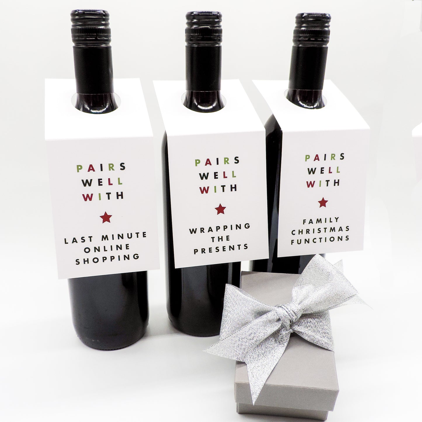 Christmas Minimal Printable Wine Label Set-the-printable-place.myshopify.com-Gift