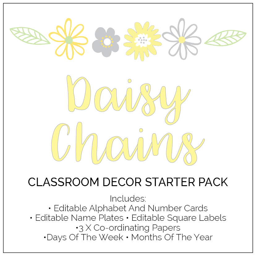 Daisy Theme Classroom Decor Bundle - The Printable Place