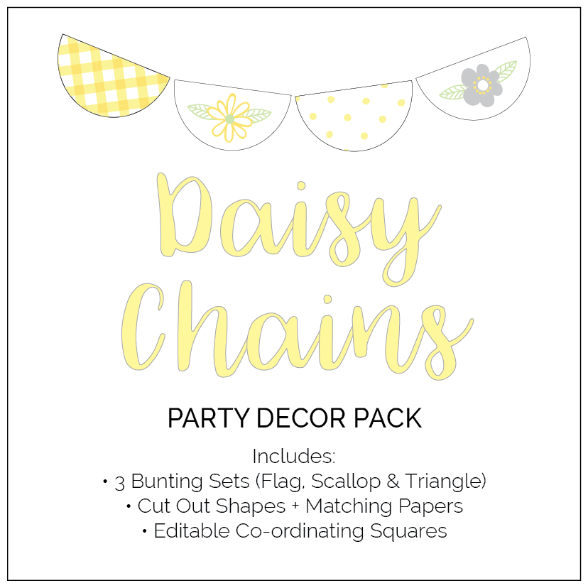Daisy Theme Party Decoration - The Printable Place