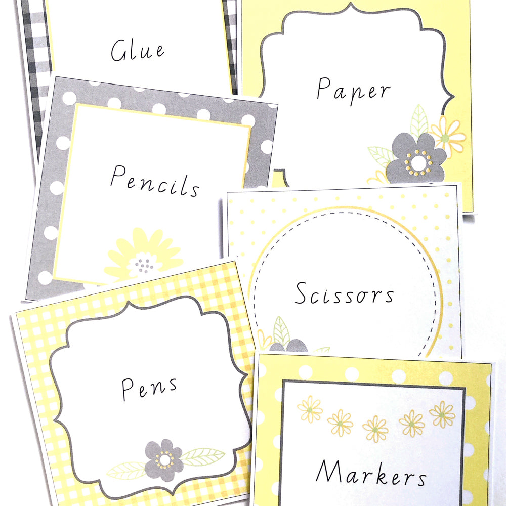 Daisy Chains All Inclusive Classroom Decor Bundle - Square Labels - The Printable Place