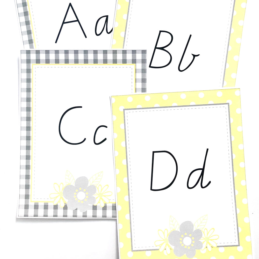 Daisy Chains All Inclusive Classroom Decor Bundle - Alphabet Cards - The Printable Place