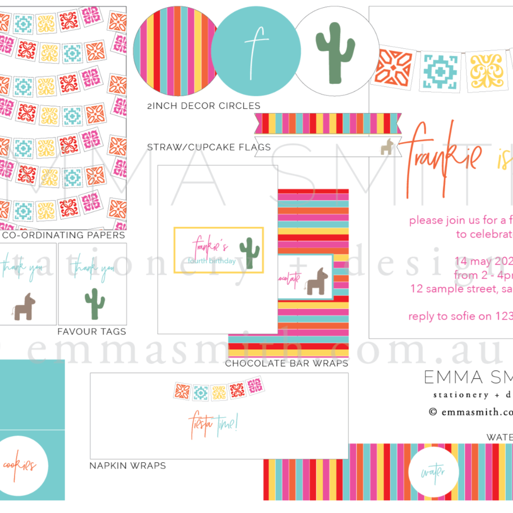 Mexican Fiesta Party Decoration Bundle - The Printable Place
