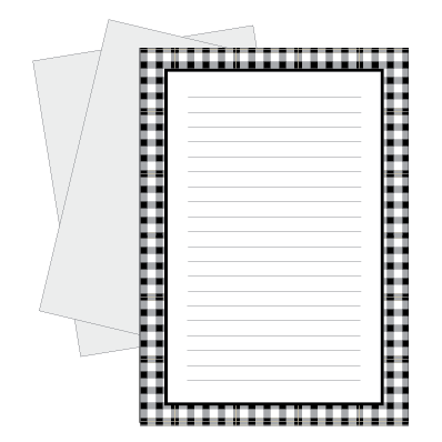 Farmhouse Gingham Note Paper Download - The Printable Place