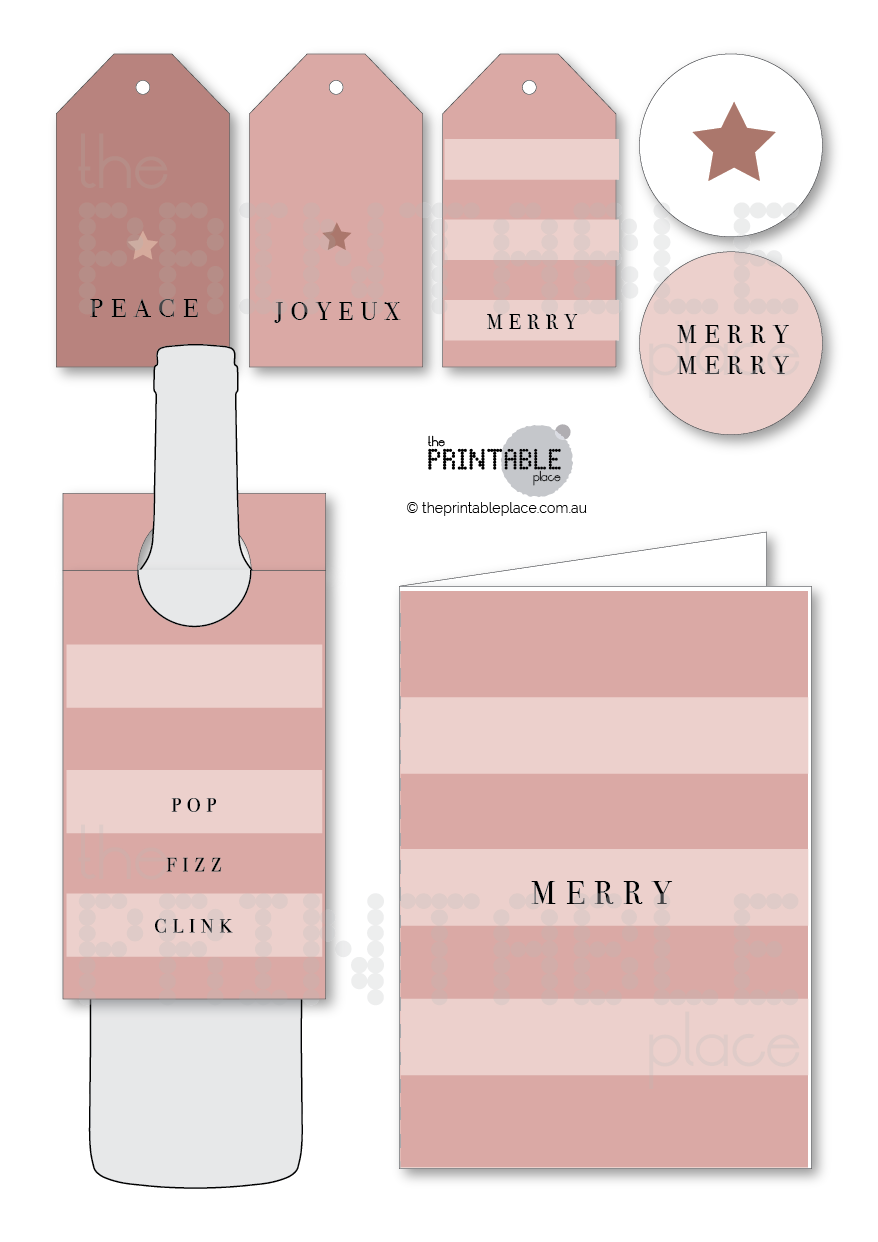 Christmas Blush Gift Card Download - The Printable Place