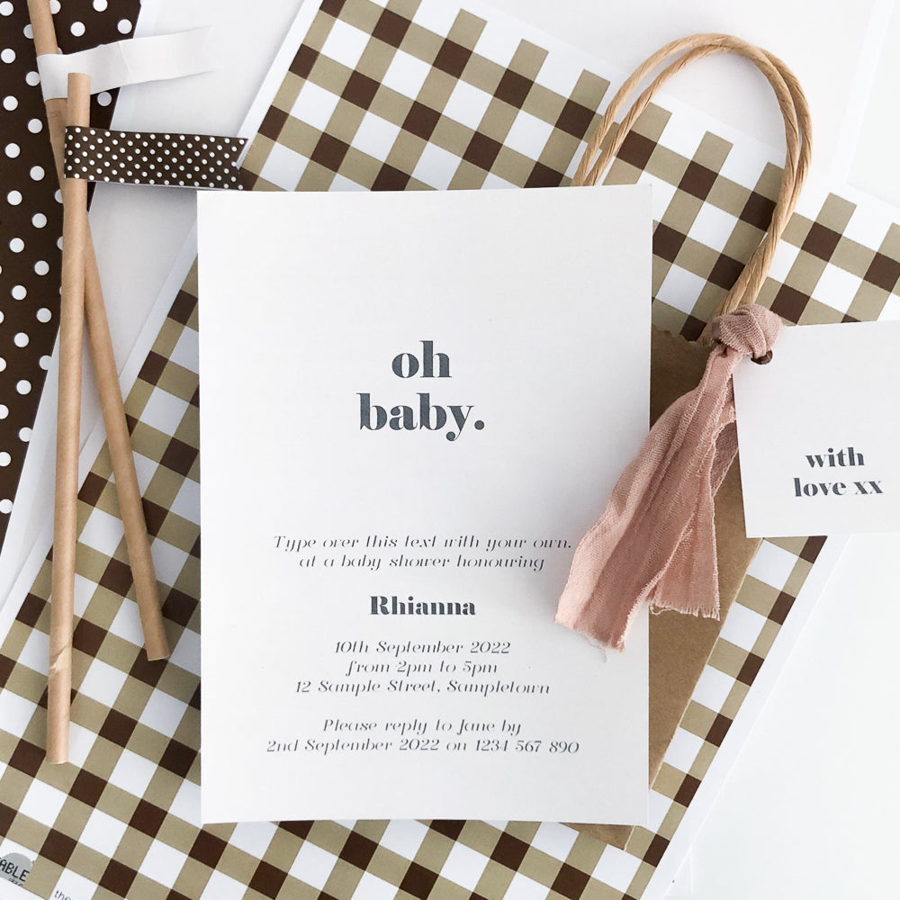 Gingham Dreams Invitation - The Printable Place