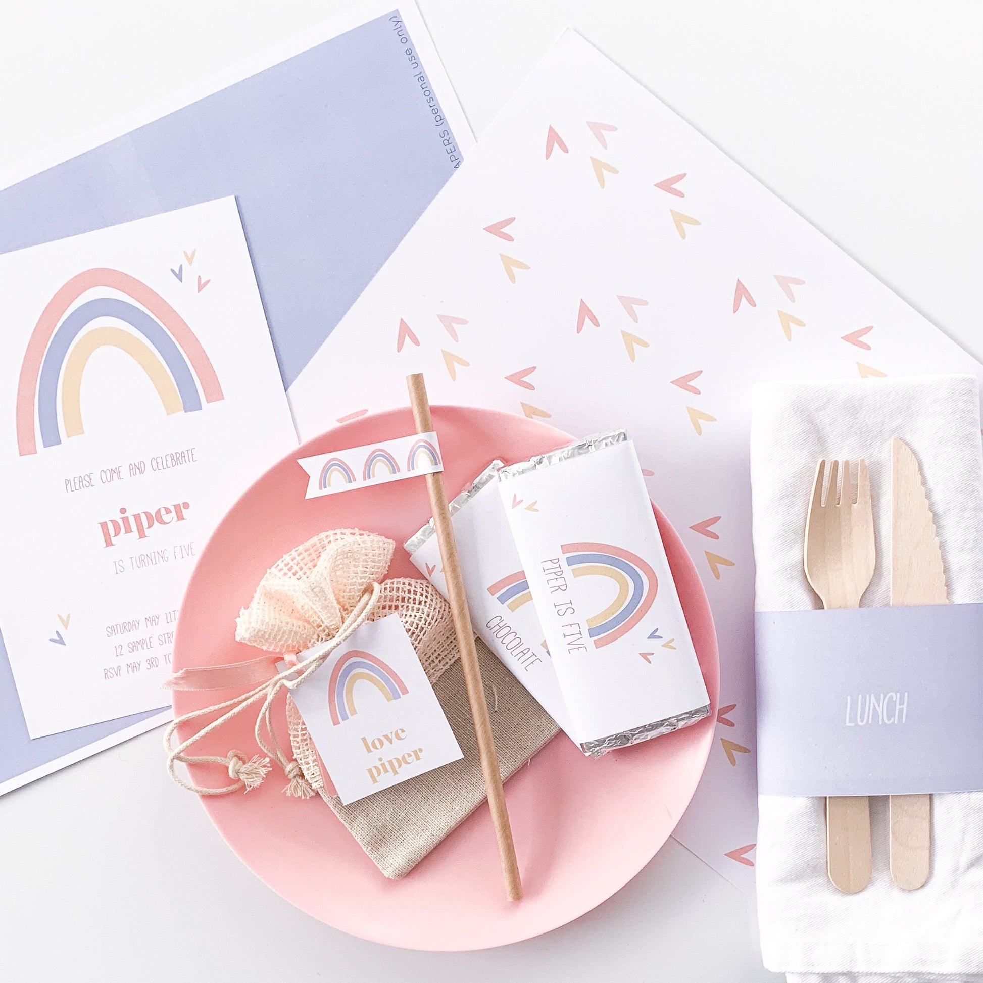 Fresh Rainbow Printable Party Decoration Bundle-the-printable-place.myshopify.com-Printable Party Package