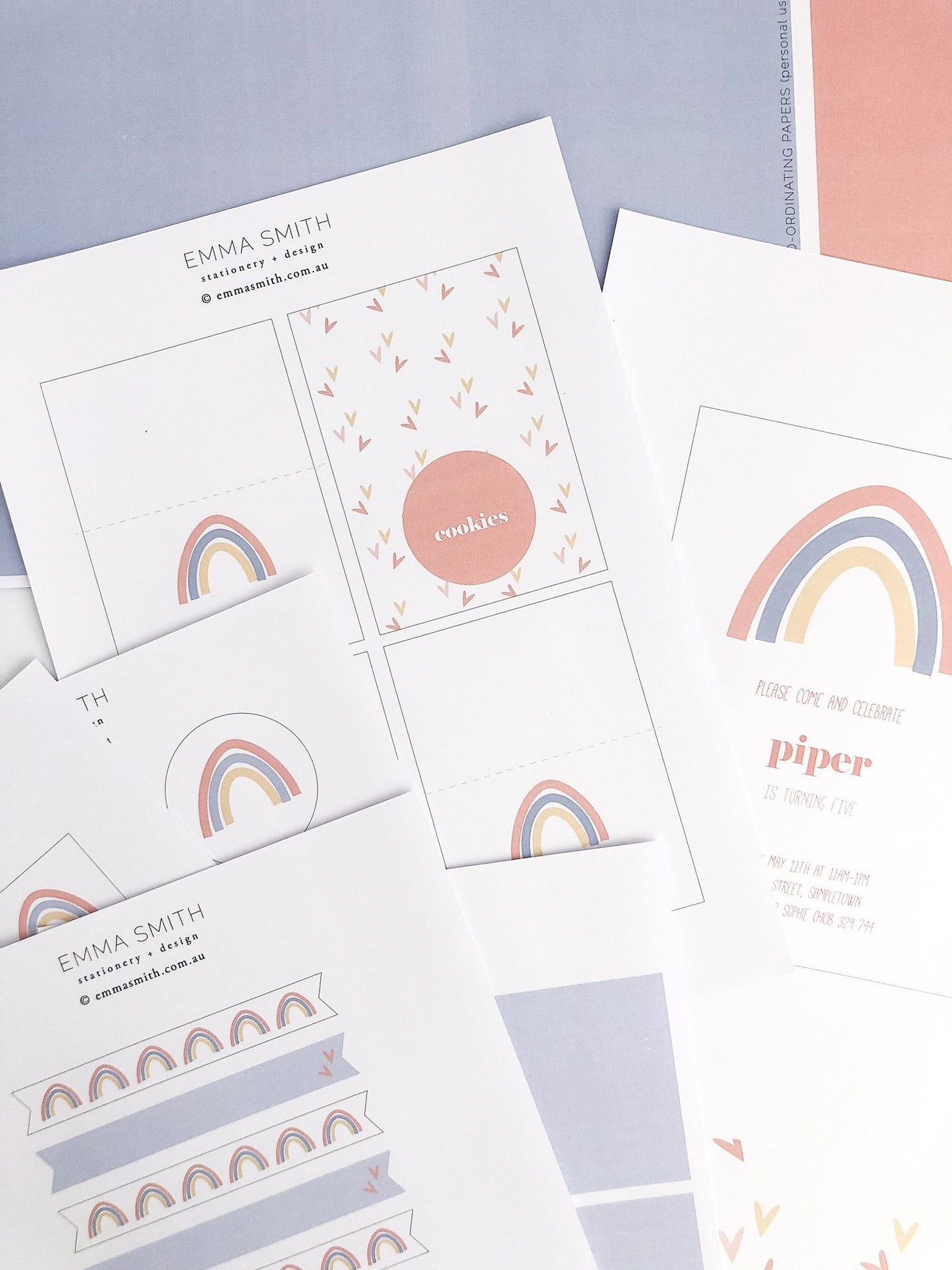 Fresh Rainbow Printable Party Decoration Bundle-the-printable-place.myshopify.com-Printable Party Package