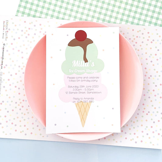 Ice Cream Party Printable Invitation-the-printable-place.myshopify.com-Invitation