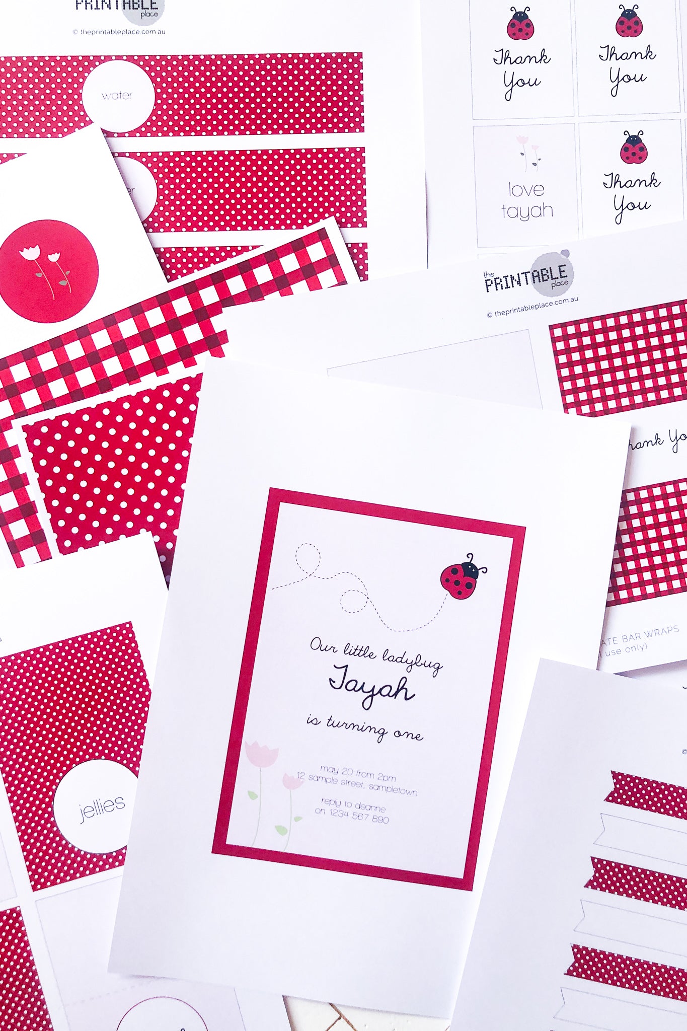 Little Ladybug Printable Invitation-the-printable-place.myshopify.com-Invitation