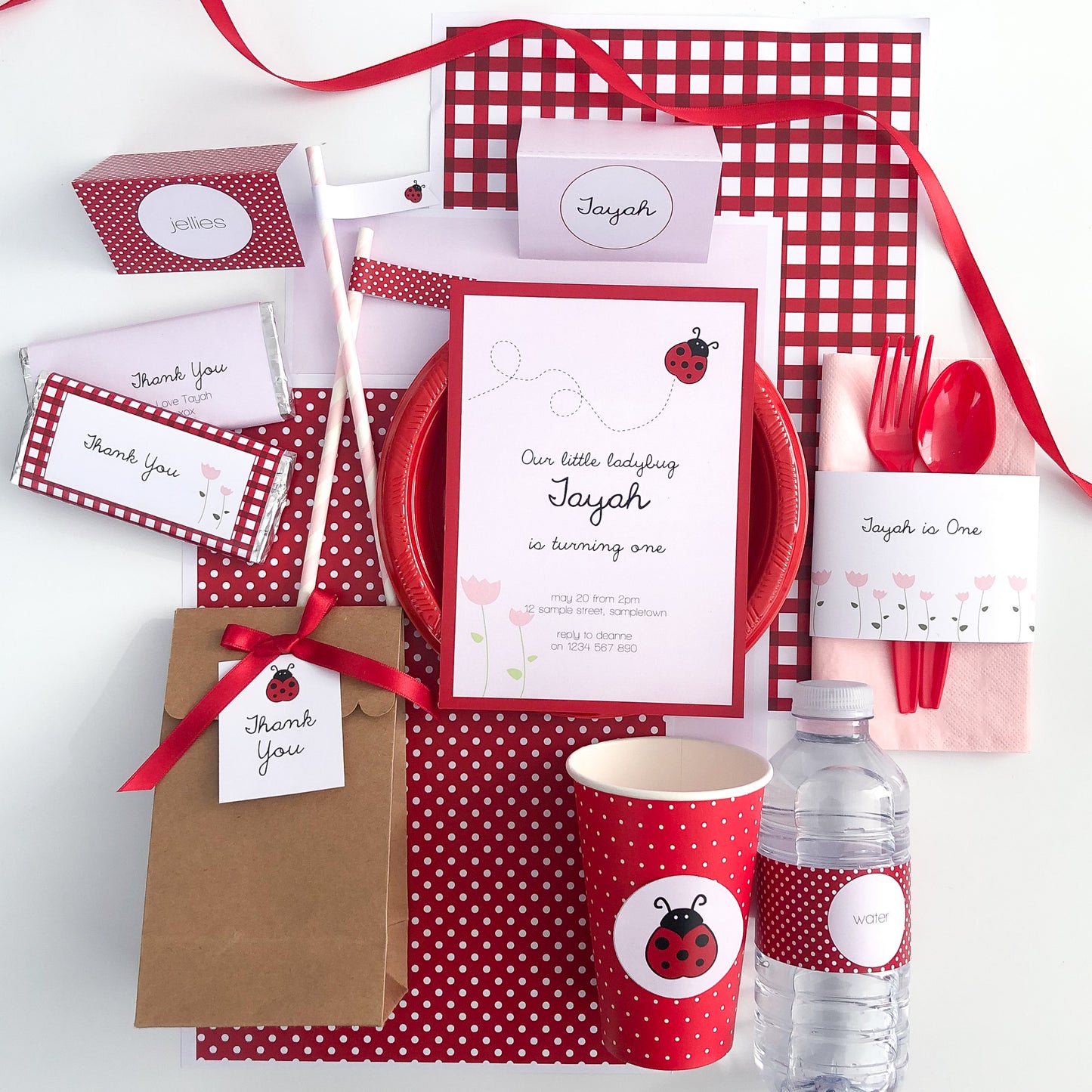 Little Ladybug Printable Party Decoration Bundle-the-printable-place.myshopify.com-Printable Party Package