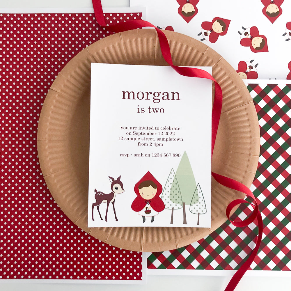 Little Red Riding hood party invitation - The Printable Place