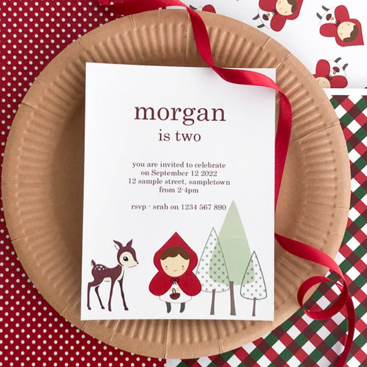 Little Red Riding Hood Invitation - The Printable Place