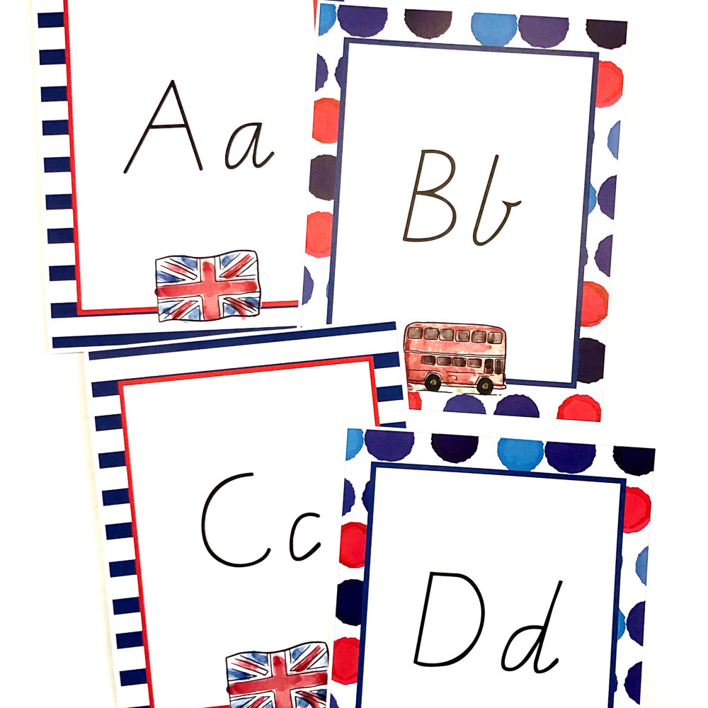 London's Calling Classroom and Decoration Bundle - Alphabet Cards - The Printable Place