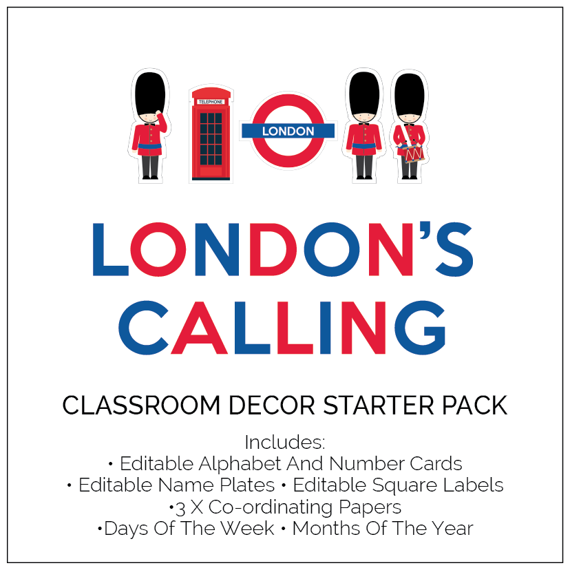 Britain London Themed Classroom Decor - The Printable Place