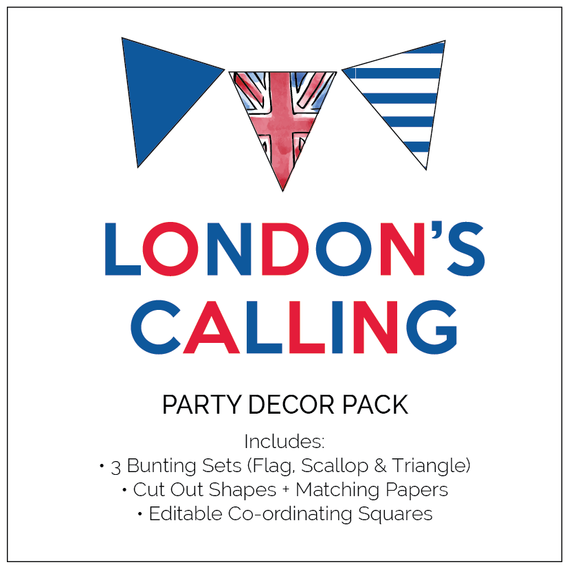 Londons Calling British Themed Party Decorations - The Printable Place