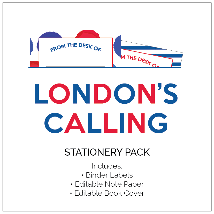 London British Theme Stationery - The Printable Place