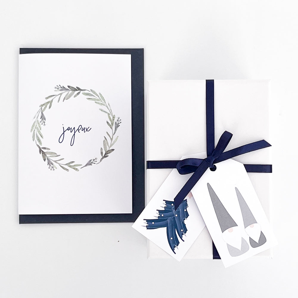 Christmas Nordic Gift Set Sage Green and Navy Printable Gift Card Download - The Printable Place