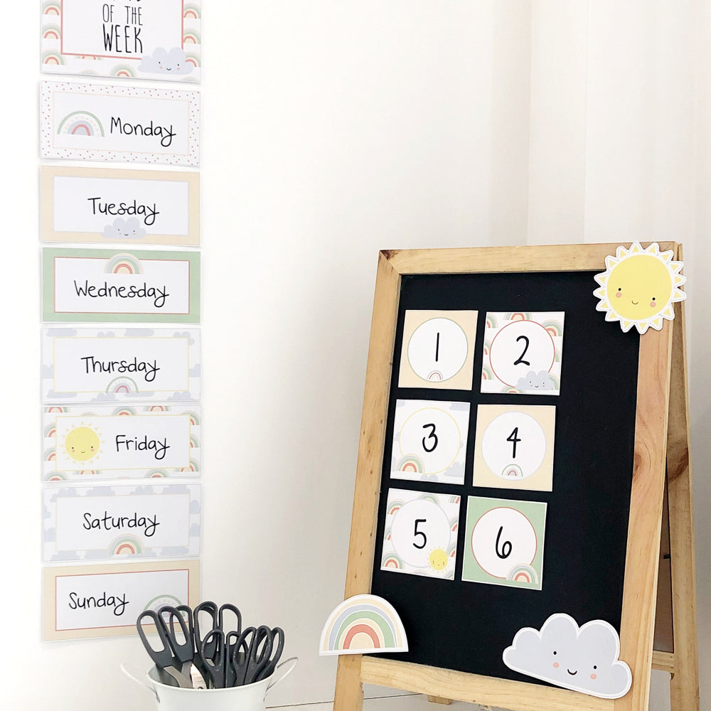 Over the Rainbow Classroom and Decoration Bundle - Days of the Week - The Printable Place