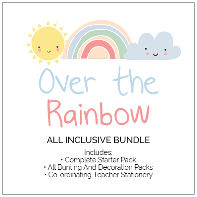 Rainbow Theme Classroom Decoration - The Printable Place