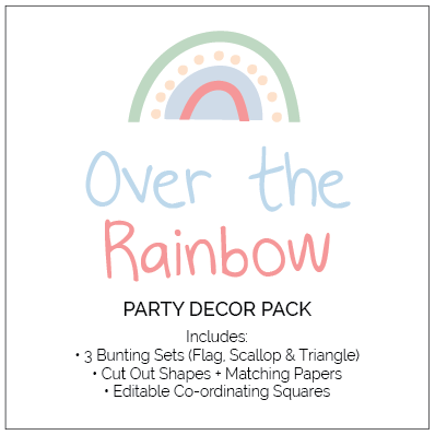 Over the Rainbow Party Decorations - The Printable Place