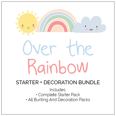 Rainbow Classroom and Starter Decoration Bundle
