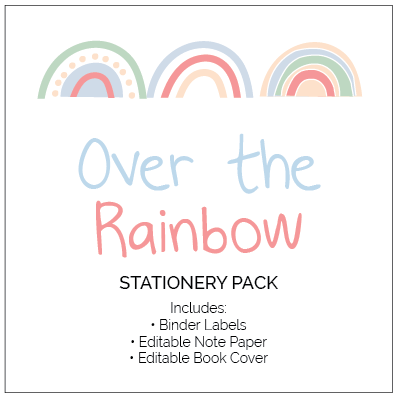 Over the Rainbow Stationery - The Printable Place