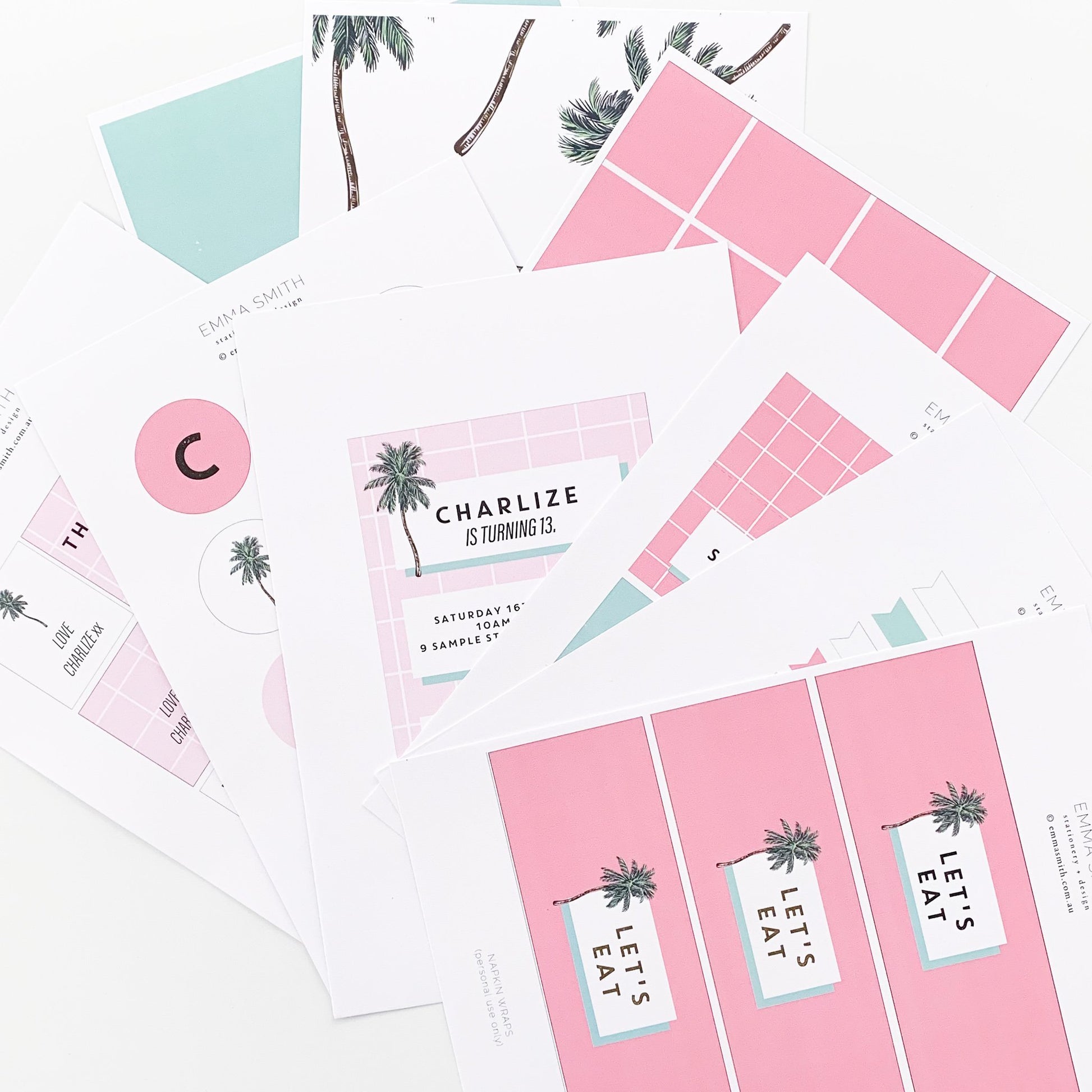 Palm Springs Printable Party Decoration Bundle-the-printable-place.myshopify.com-Printable Party Package