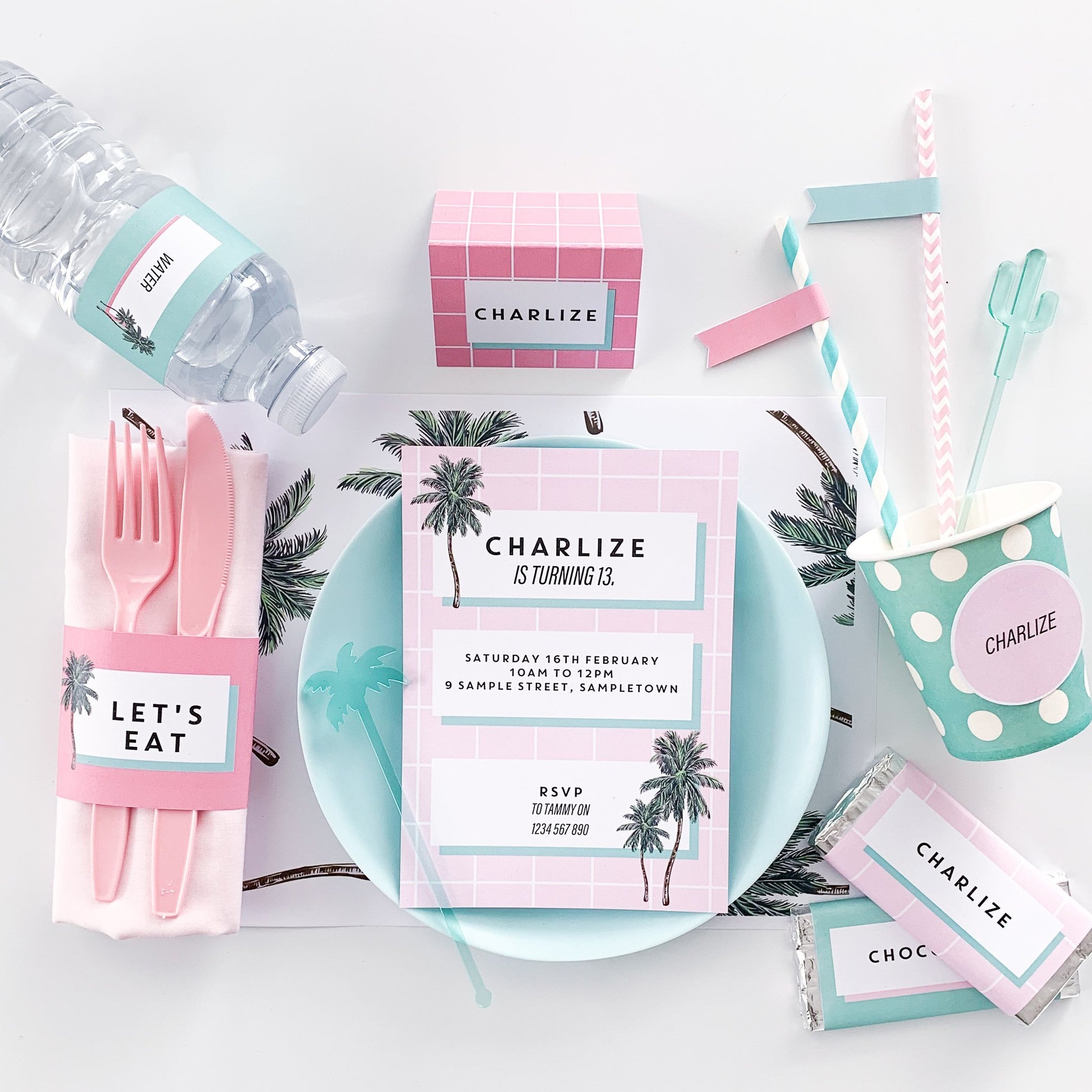 Palm Springs Printable Party Decoration Bundle-the-printable-place.myshopify.com-Printable Party Package