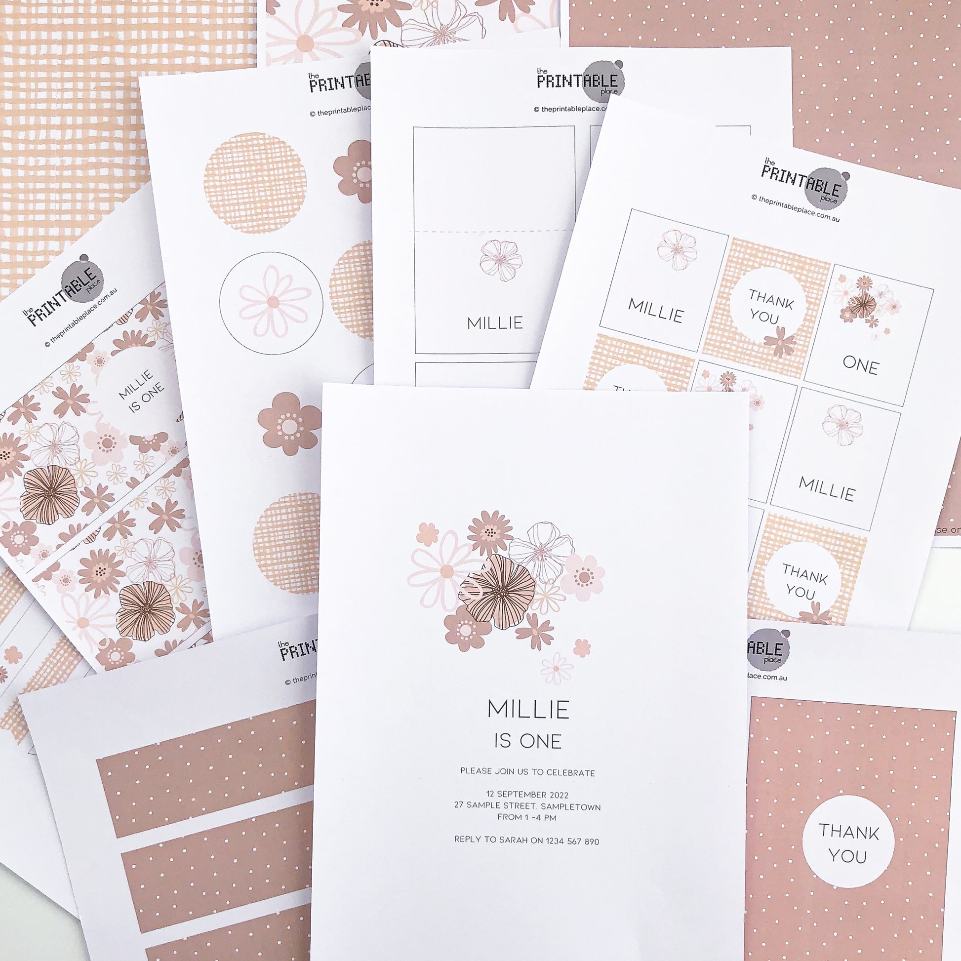 Precious Blooms Printable Party Decoration Bundle-the-printable-place.myshopify.com-Printable Party Package
